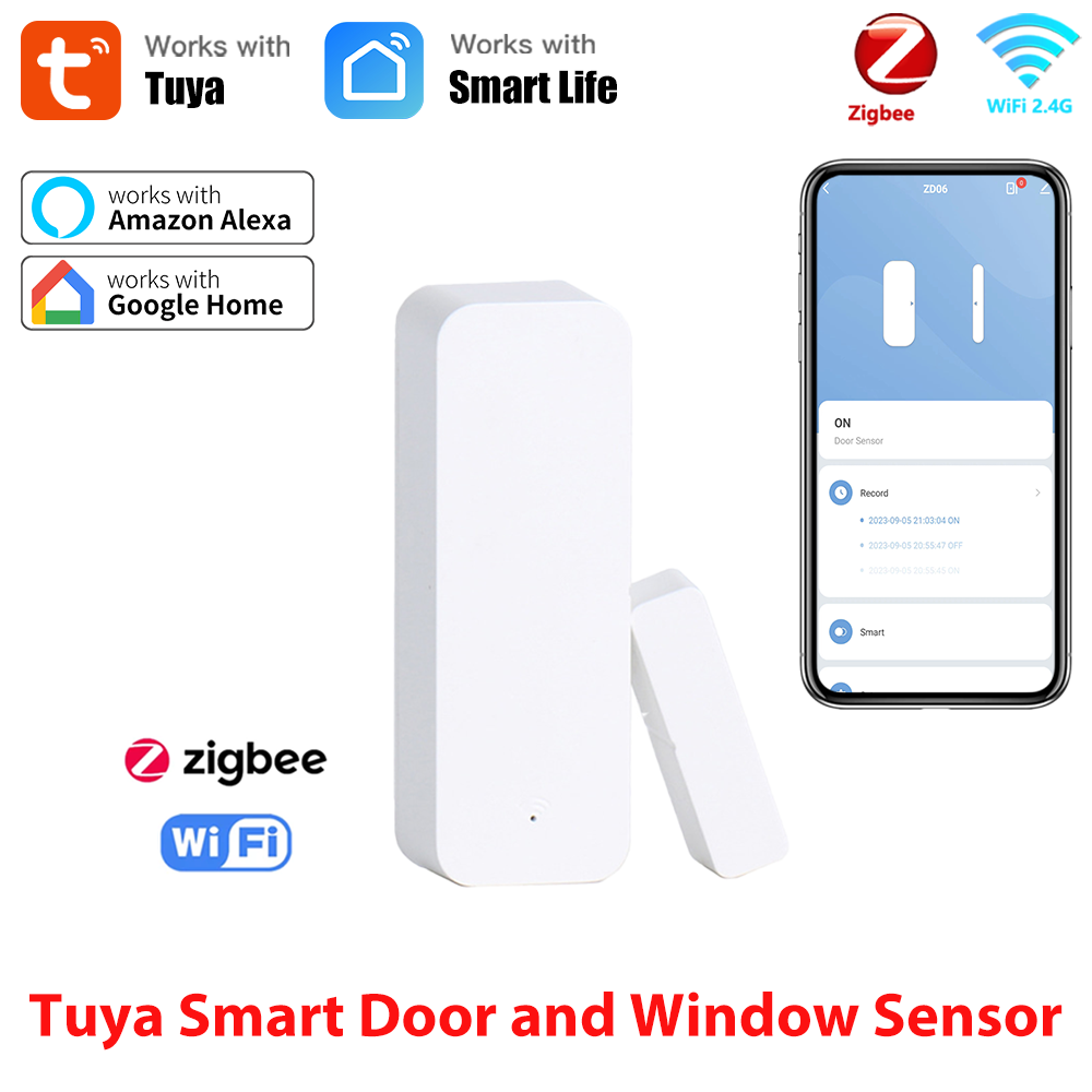 Smart Home Automation Kit - Tuya Smart WiFi/Zigbee Tür-Fenster-Sensor, Hausautomation, Tür-Offen-/Geschlossen-Detektoren,