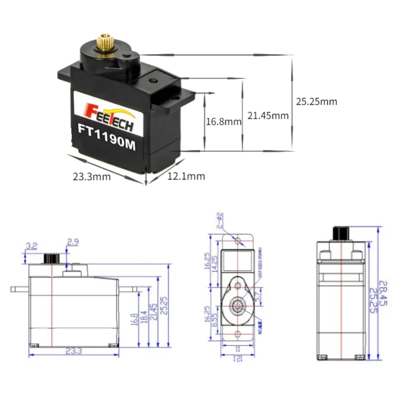 FEETECH FT1190M 4,8-6V 3,5kg M – Microcontroller Kit Bewertung und Preis