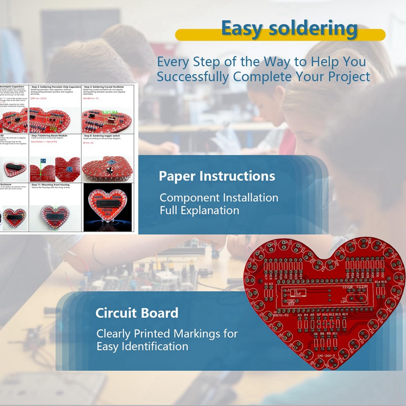 ● Lötübungsset, Herzförmiges L – Electronics Project Kit Bewertung und Preis